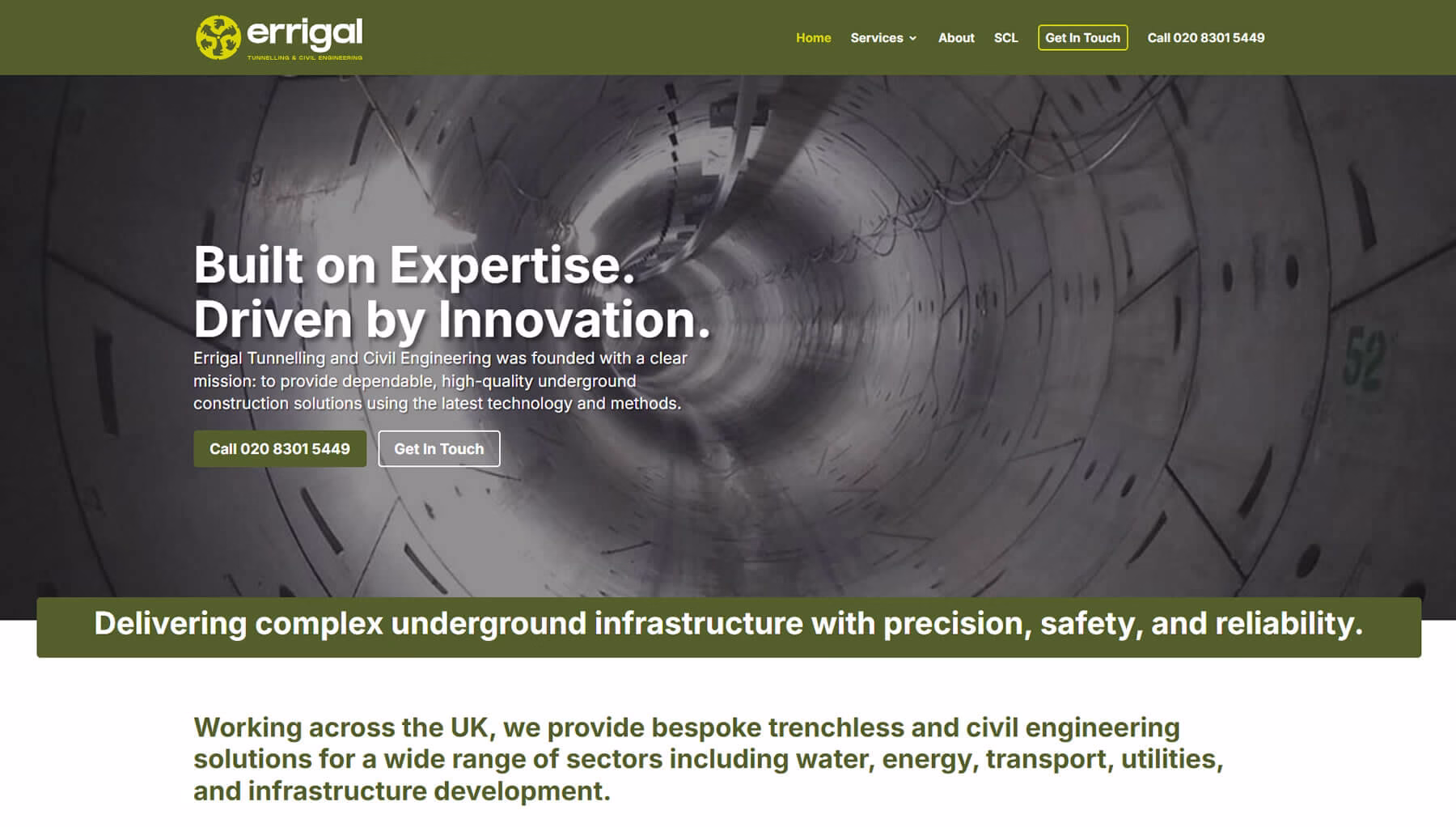 Errigal Tunnelling Website Design Medway Kent