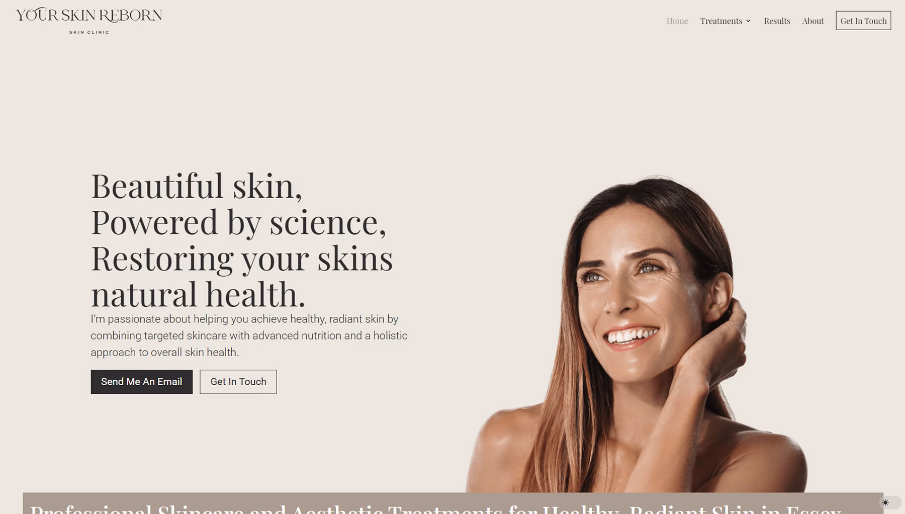 Your Skin Reborn Website Design Medway Kent Your Skin Reborn Website Design Medway Kent