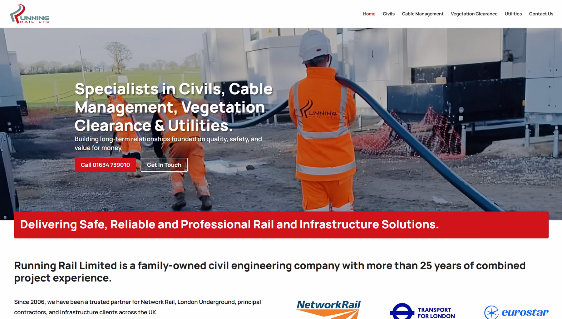Running Rail Website Design Medway Kent