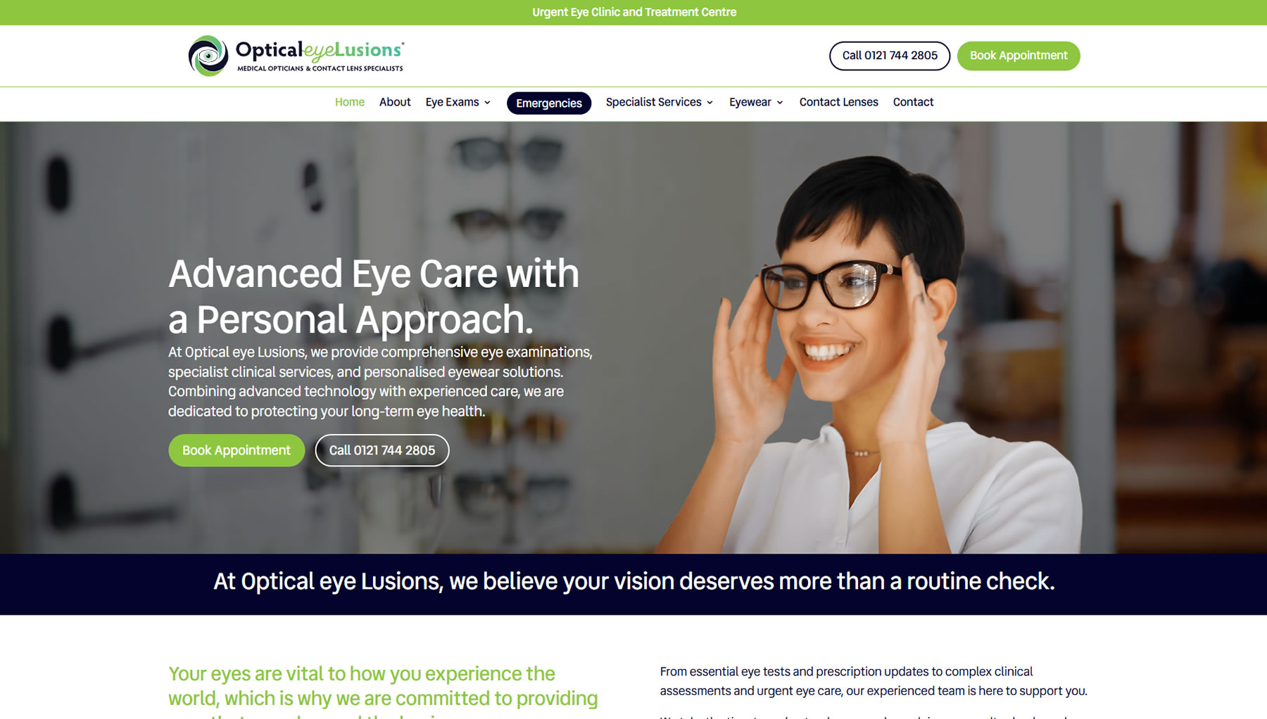 Optical eye Lusions Website Design Medway Kent