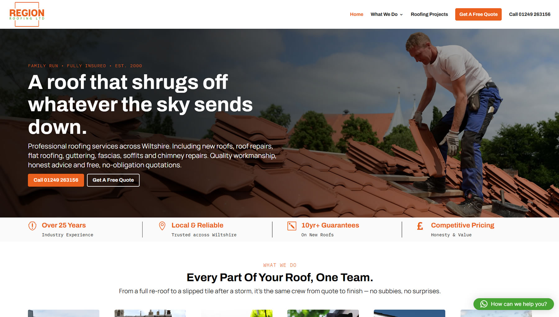 Region Roofing Website Design Medway Kent